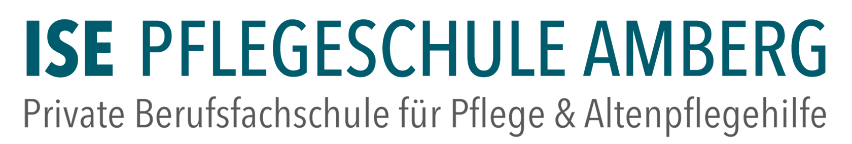 Wortmarke der ISE-Pflegeschule in Amberg - Private Berufsfachschule für Pflege & Altenpflegehilfe